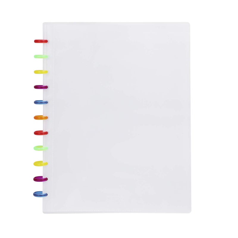 Ylucky Spiral-Bound Presentation Book 20 Sheets Clear Pockets Polycovers Plastic Multi Pocket Folders Letter Size Document Project Organizer Art Portfolio Clear Book Storage Book for Business School Office - Image 2